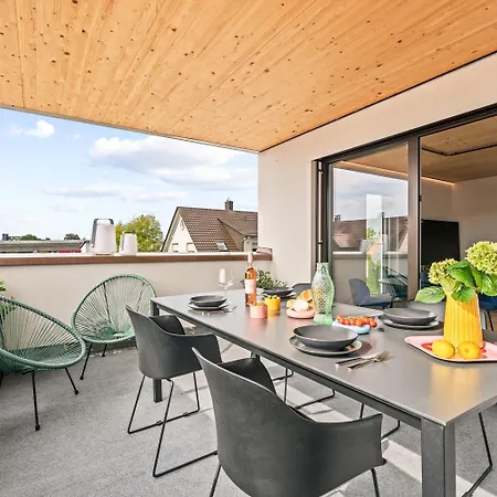 Penthouse Mit Traumhafter Terrasse Klimatisiert * 프리드리히스하펜